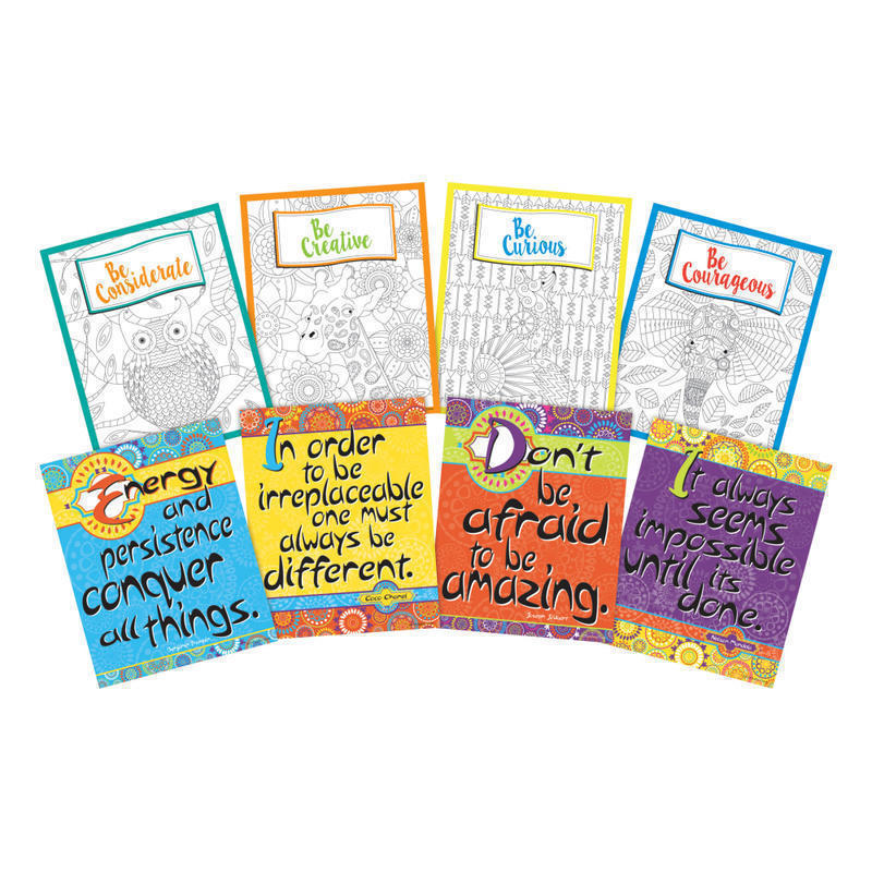 Barker Creek Art Prints, 8in x 10in, Moroccan/Color Me! Boho, Set Of 8 Prints MPN:4190