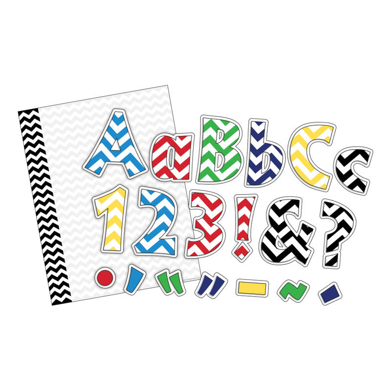 Barker Creek 305-Piece Letter Pop-Out/Paper Set, Chevron Nautical MPN:5000