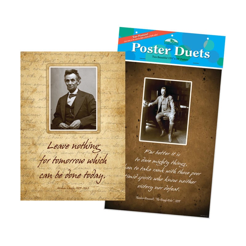 Barker Creek Poster Duet Set, Presidential, Pack Of 2 MPN:BC1891