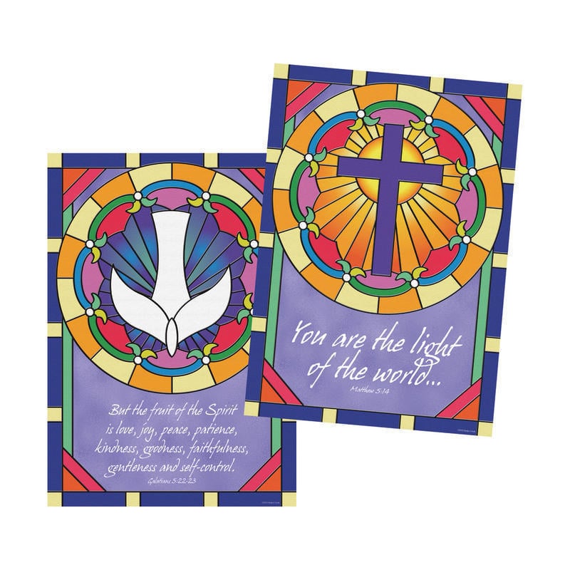 Barker Creek Poster Duet Set, Stained Glass, Pack Of 2 MPN:BC1895