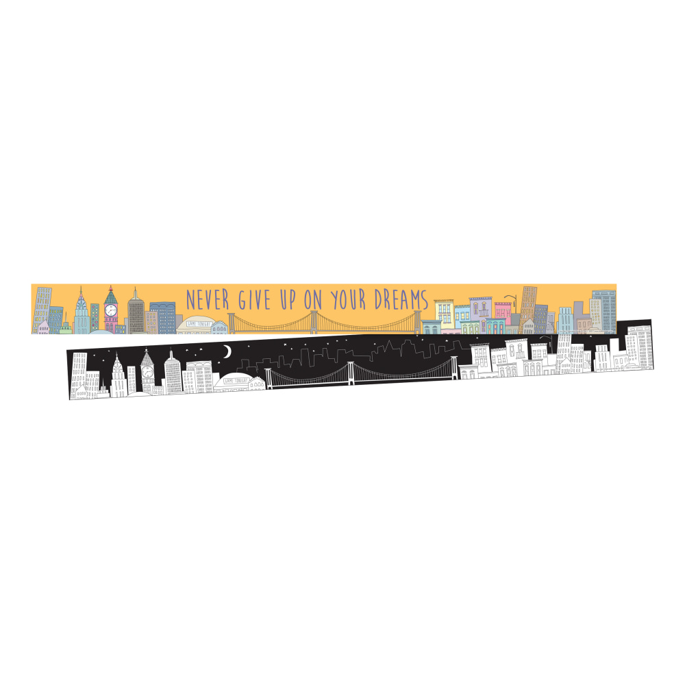 Barker Creek Double-Sided Border Strips, 3in x 35in, Color Me Cityscape, Set Of 24 MPN:BC3658