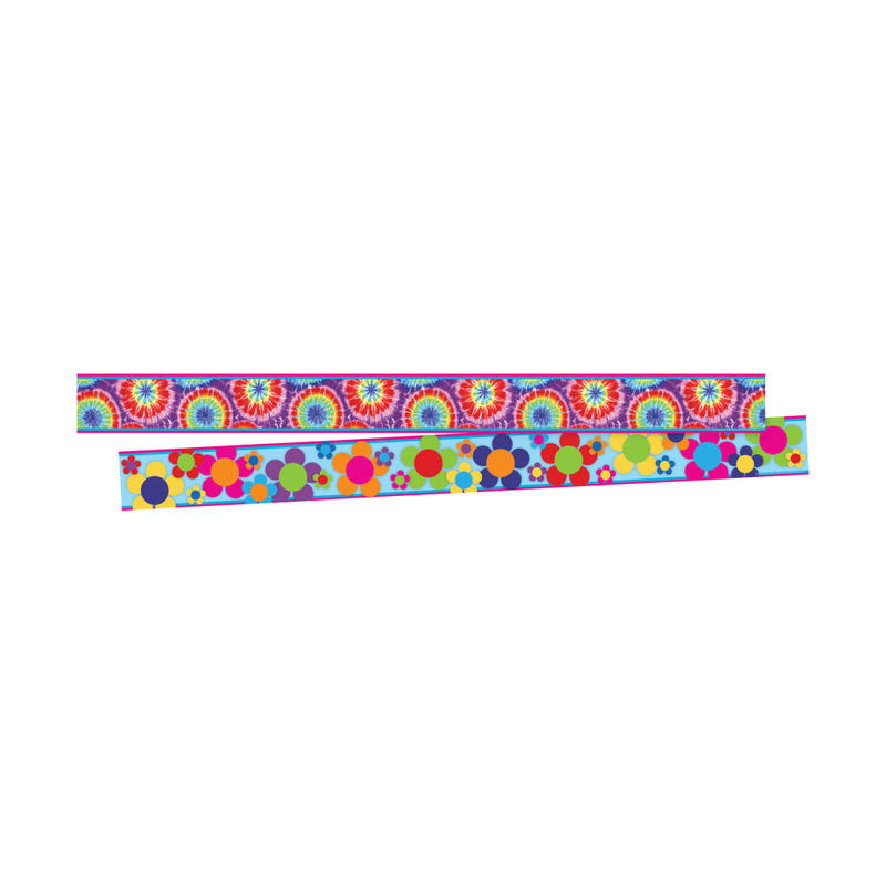 Barker Creek Double-Sided Border Strips, 3in x 35in, Tie Dye, Set Of 24 MPN:BC3662