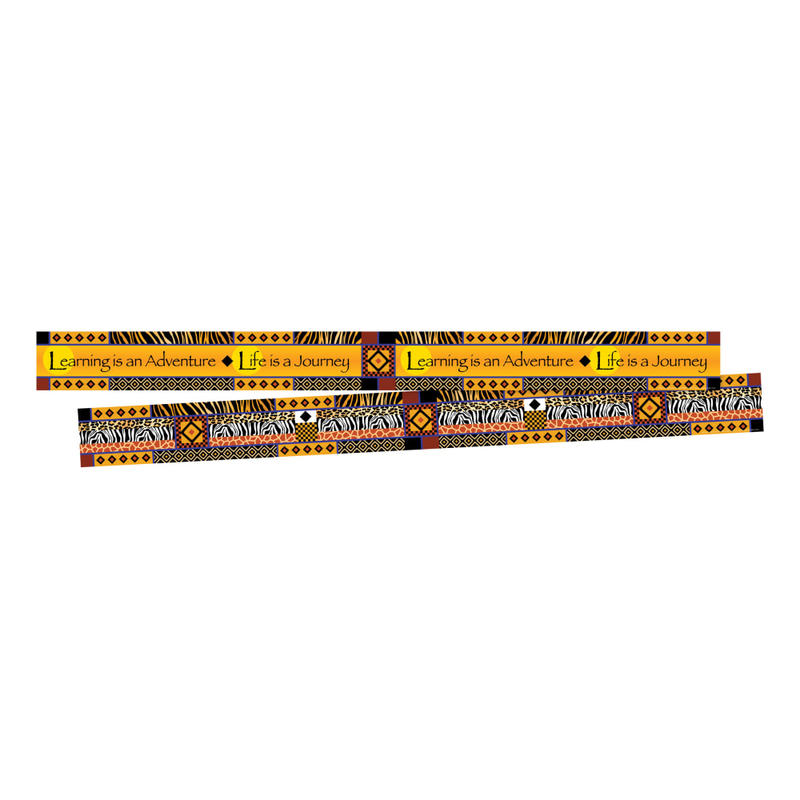 Barker Creek Double-Sided Border Strips, 3in x 35in, Africa, Set Of 24 MPN:BC3664