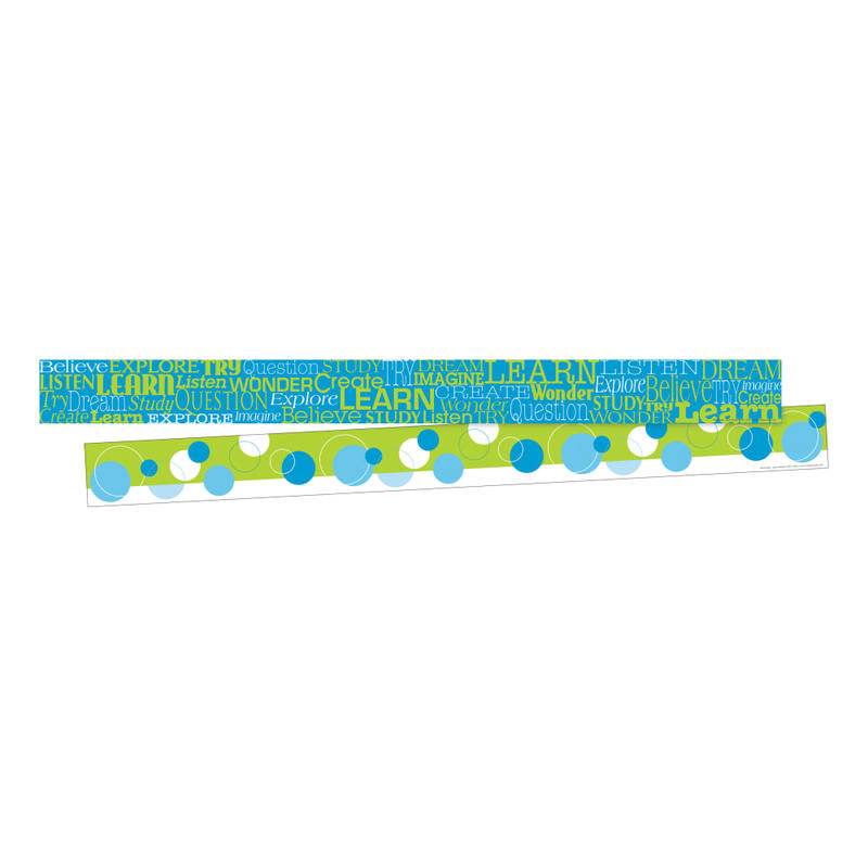 Barker Creek Double-Sided Border Strips, 3in x 35in, Word Wall Learn, Set Of 24 MPN:BC3674
