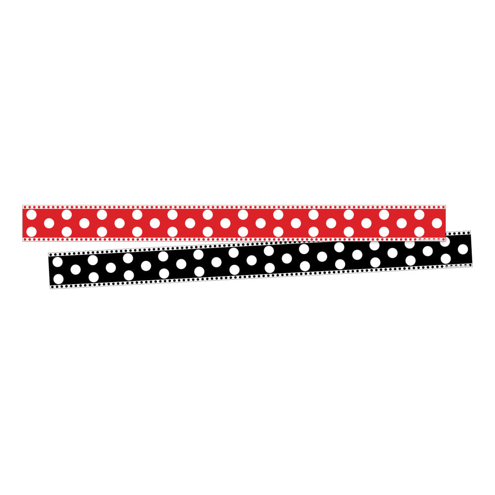 Barker Creek Double-Sided Border Strips, 3in x 35in, Dots, Set Of 24 MPN:BC3685