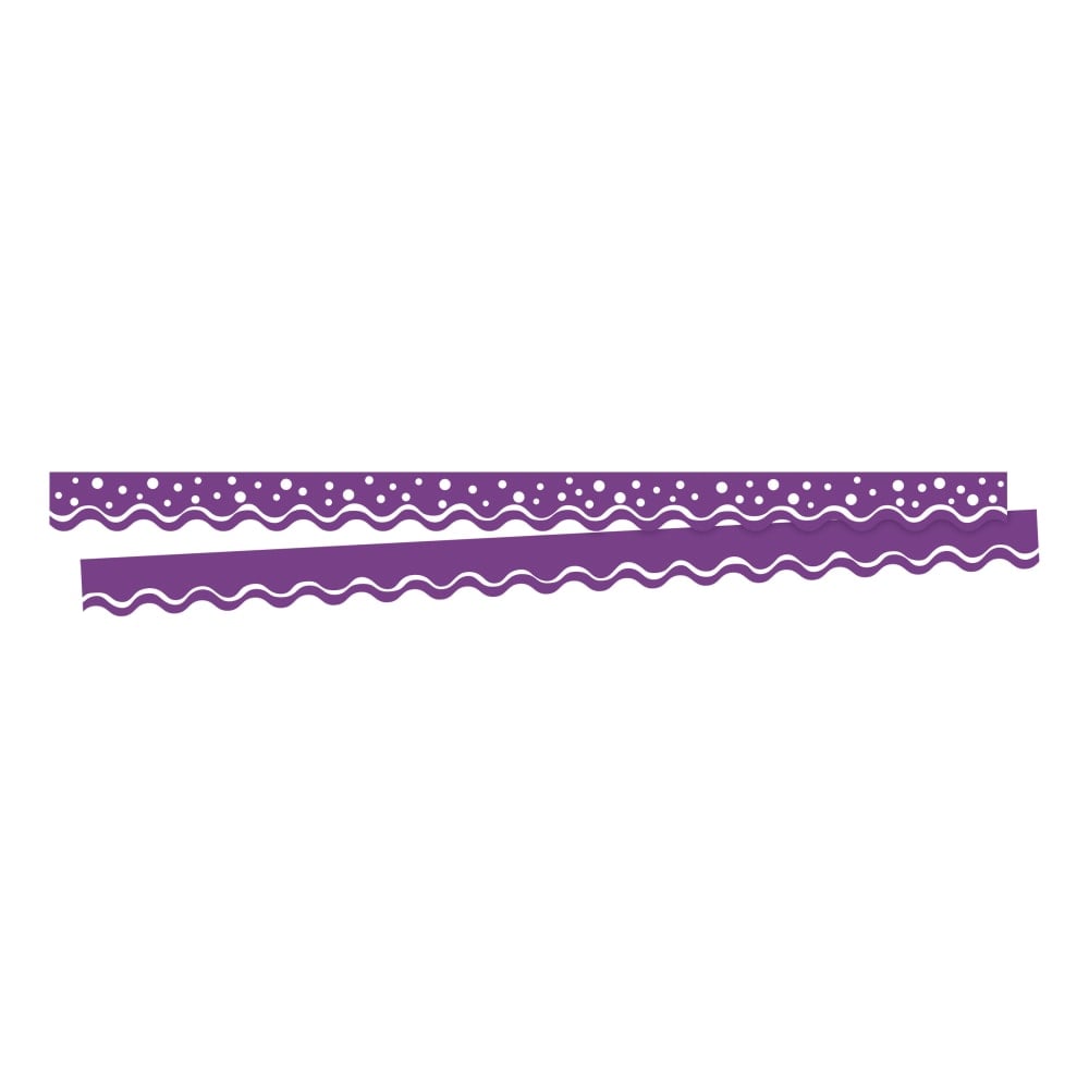 Barker Creek Scalloped-Edge Border Strips, 2 1/4in x 36in, Happy Grape, Pre-K To College, Pack Of 26 MPN:BC3706
