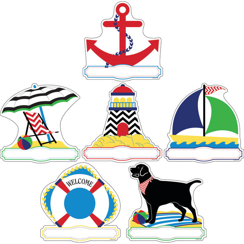 Barker Creek Accents, Double-Sided, Chevron Nautical, Pack Of 72 MPN:BC3713