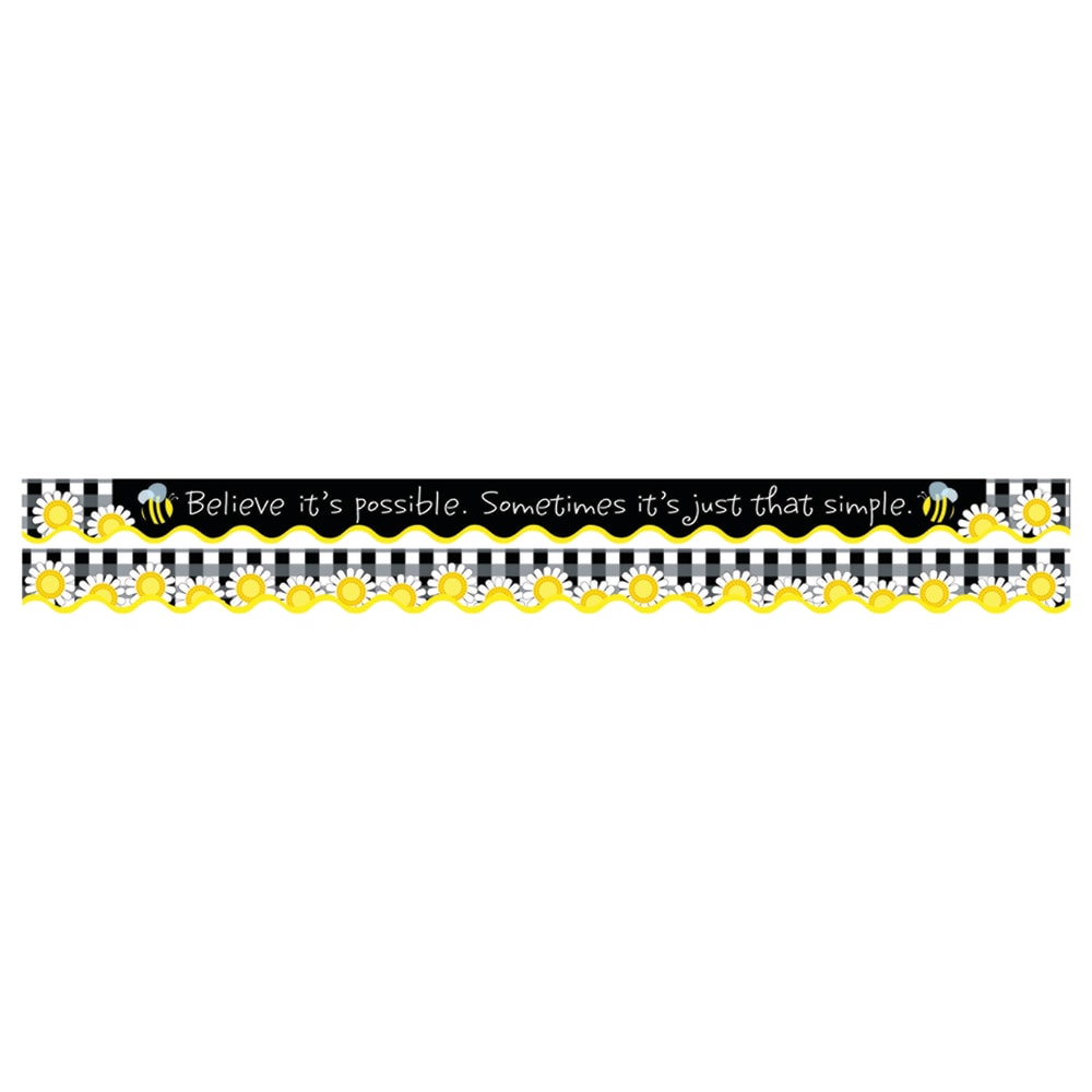 Barker Creek Scalloped-Edge Double-Sided Borders, 2 1/4in x 36in, Believe Its Possible (Buffalo Plaid Collection), Pack Of 13 MPN:BC936