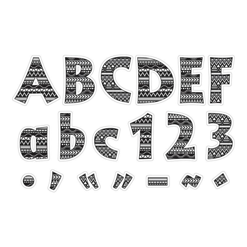 Barker Creek Letter Pop-Outs, 4in, Boho Chic, Set Of 255 MPN:LL1736