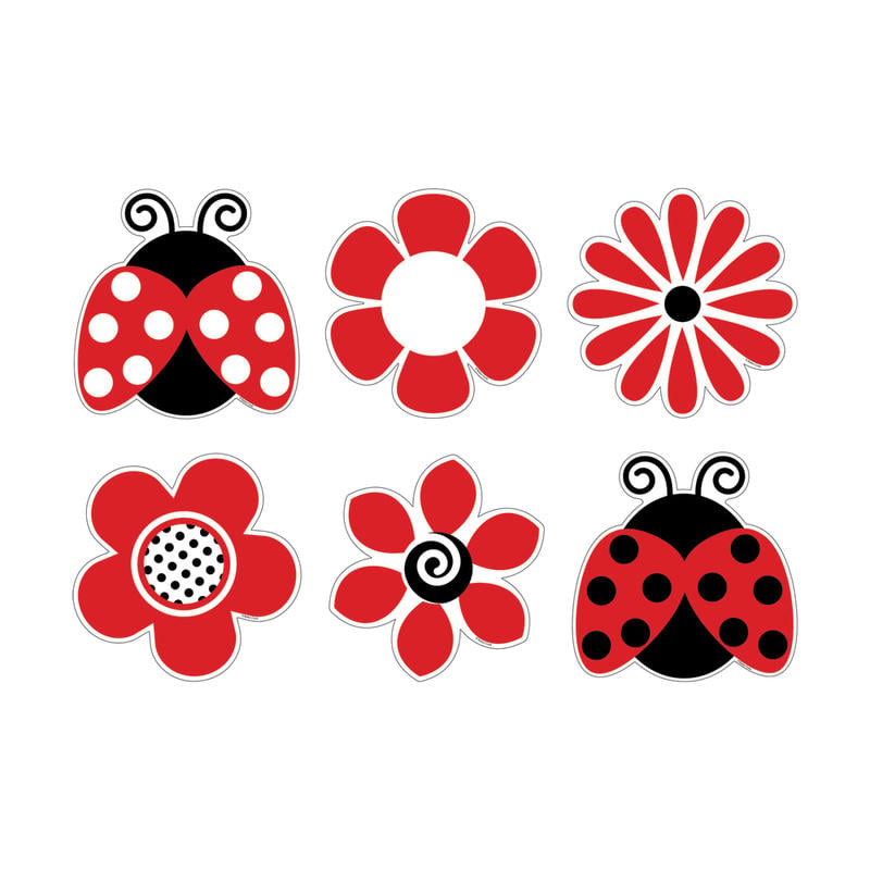 Barker Creek Accents, Ladybugs Posies, Pack Of 36 MPN:LL2201