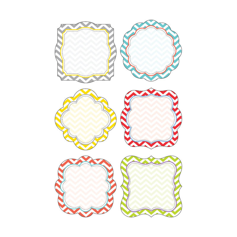 Barker Creek Accents, Double-Sided, Chevron Beautiful, Pack Of 36 MPN:LL2202