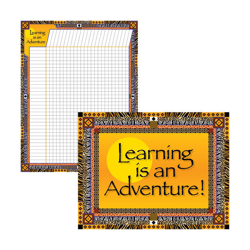 Barker Creek Chart Set, Learning Is An Adventure, 17in x 22in, Grades Pre-K+, Pack Of 2 MPN:LL519