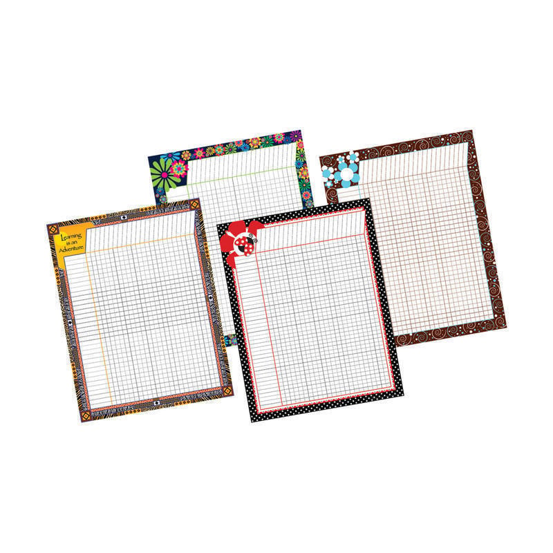 Barker Creek Chart Set, Incentive Assorted, 17in x 22in, Grades Pre-K+, Pack Of 4 MPN:LL555