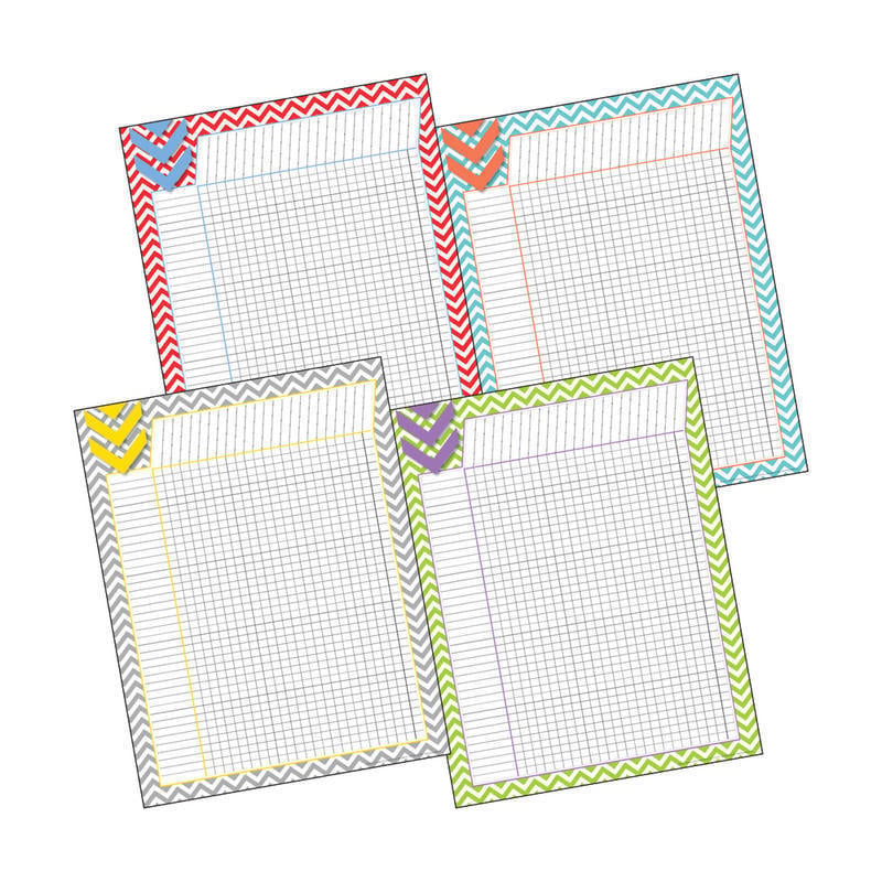 Barker Creek Chart Set, Incentive Chevron Beautiful, 17in x 22in, Grades Pre-K+, Pack Of 4 MPN:LL566