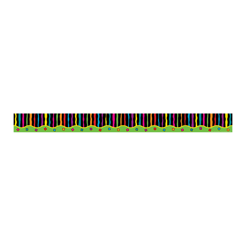 Barker Creek Straight-Edge Borders, 3in x 35in, Neon Stripe, Pack Of 12 MPN:LL946