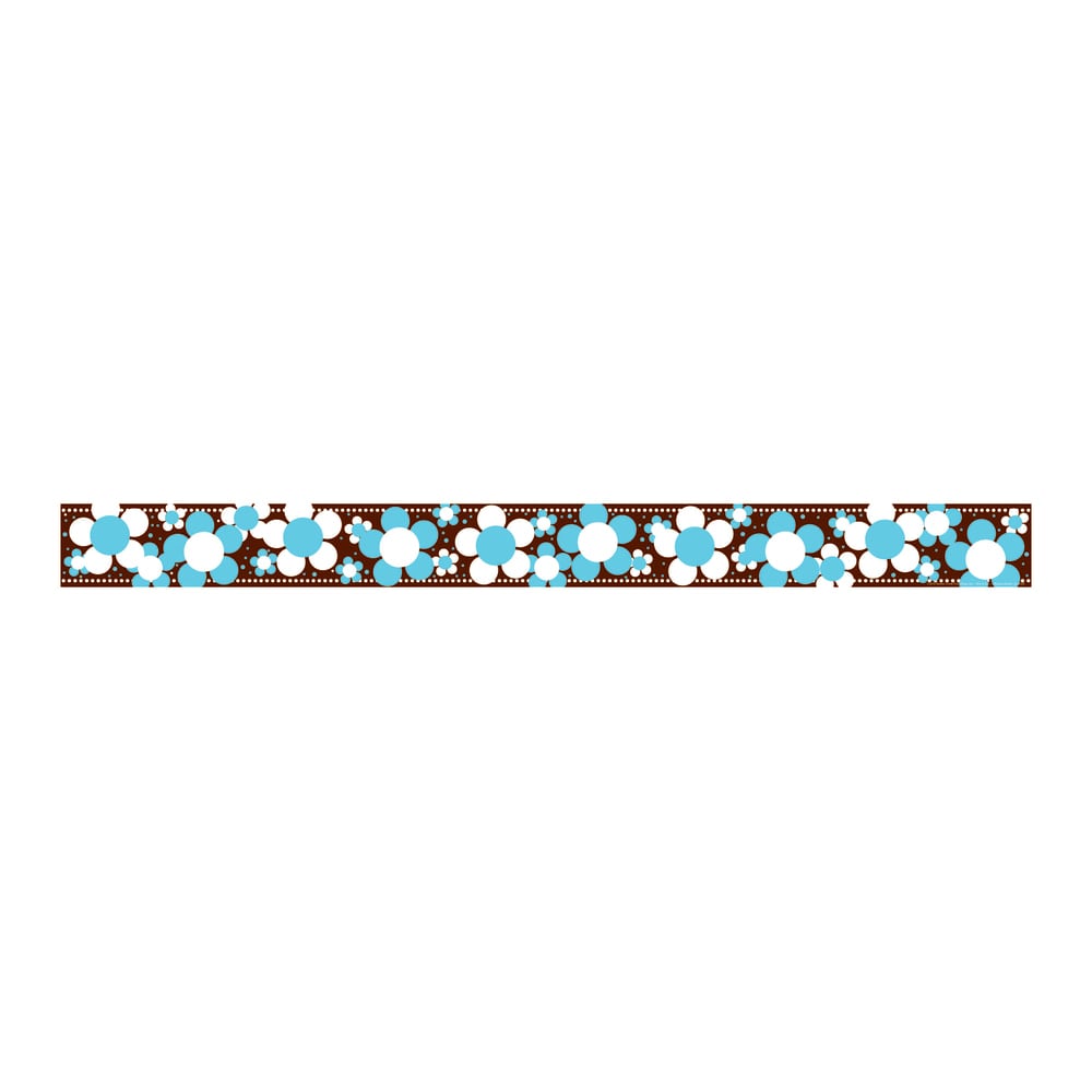 Barker Creek Straight-Edge Borders, 3in x 35in, Hot To Dot Bloom, Pack Of 12 MPN:LL952