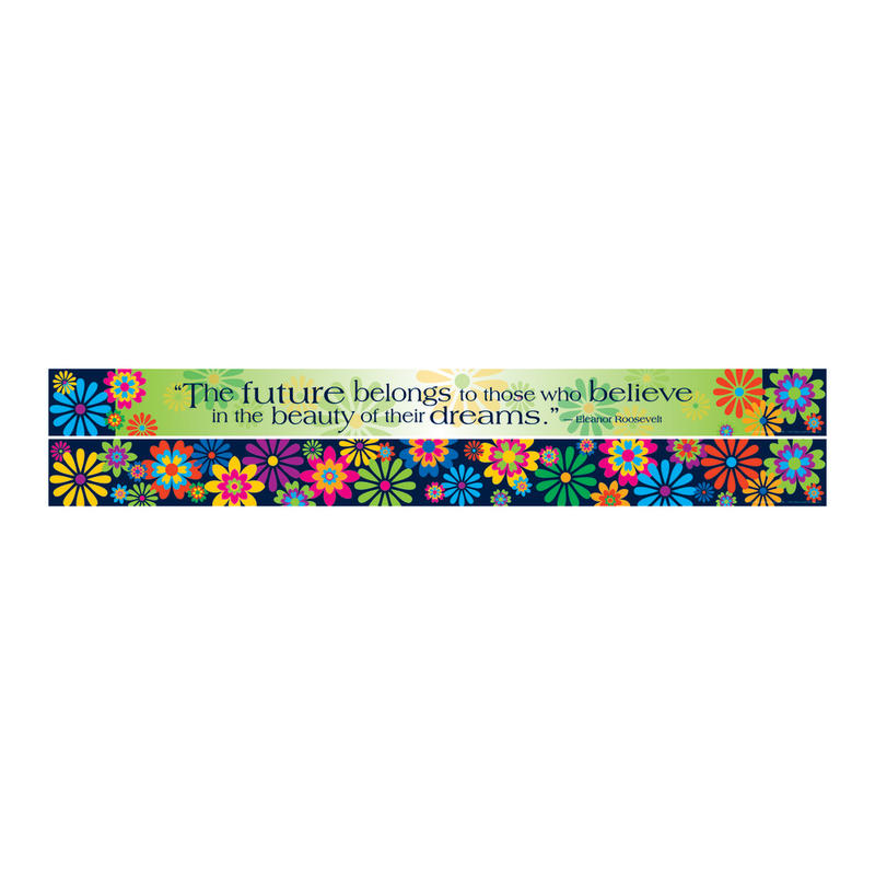 Barker Creek Double-Sided Straight-Edge Border Strips, 3in x 35in, Italy Fiori, Pack Of 12 MPN:LL959
