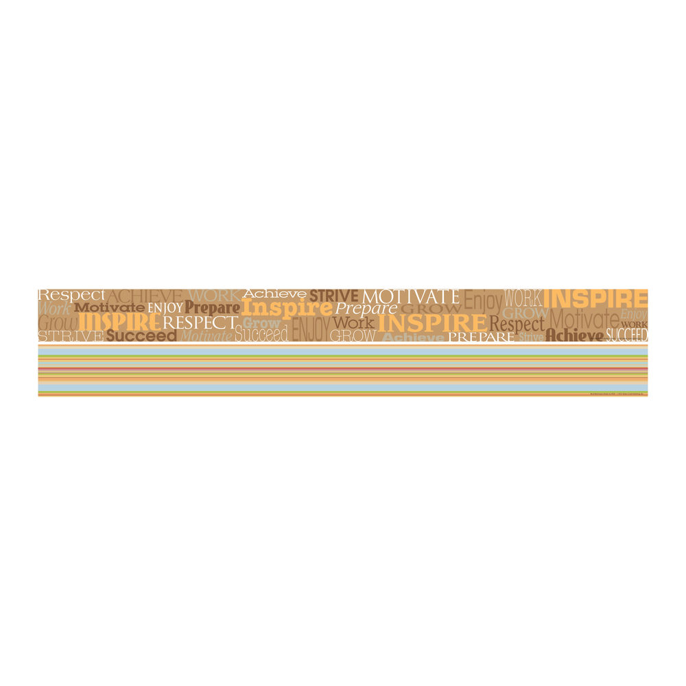 Barker Creek Double-Sided Straight-Edge Border Strips, 3in x 35in, Inspire, Pack Of 12 MPN:LL964