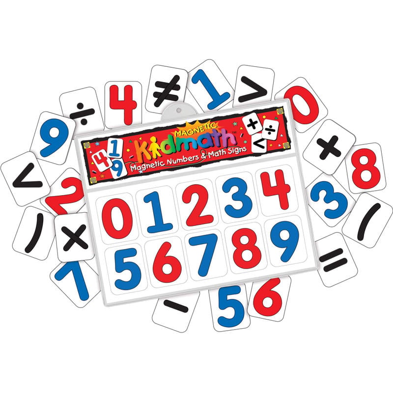 Barker Creek Magnets, Learning Magnets, Numbers And Math Signs, Red/Blue, Grades Pre-K-6, Pack Of 30 MPN:LM1305