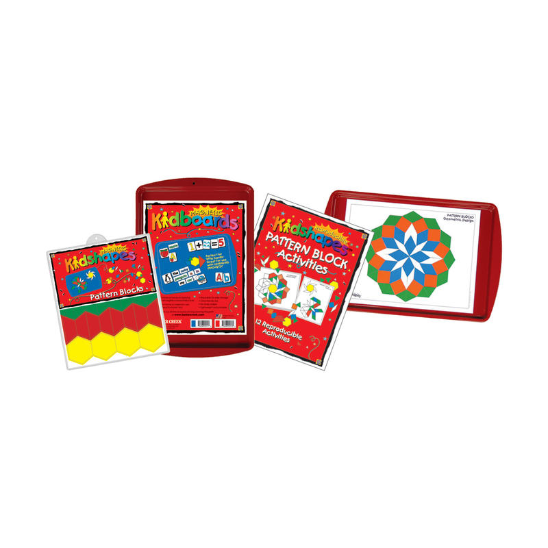 Barker Creek Magnets, Learning Magnets, Pattern Block Activity Kit, Grades Pre-K+, Pack Of 110 MPN:LM2320
