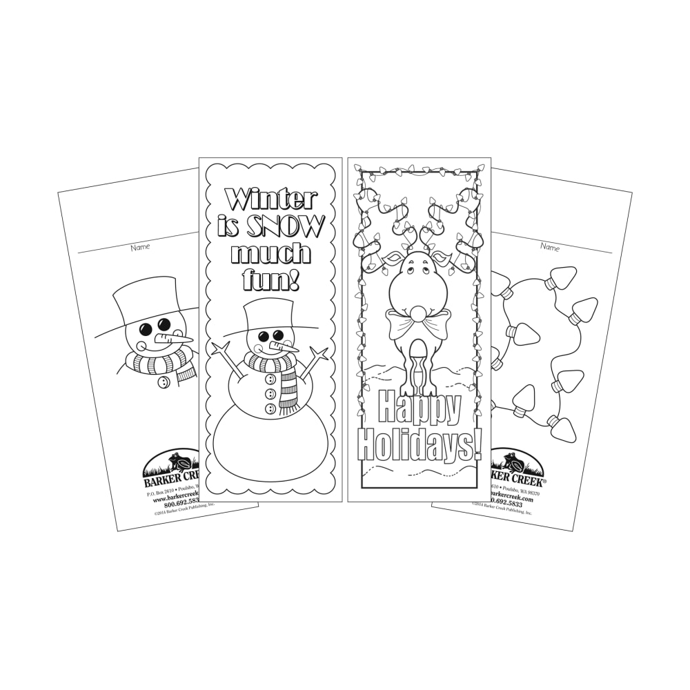 Barker Creek Bookmark Duets, Celebrate Winter, Pack Of 60 MPN:LL2187