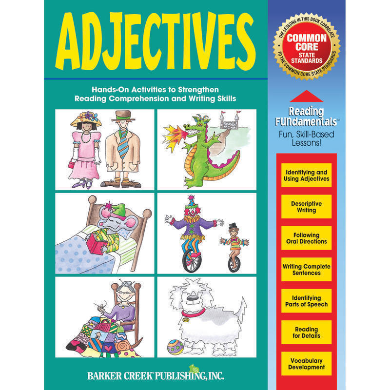 Barker Creek Grammar Activity Book, Adjectives, Grades 1 To College MPN:LL1604