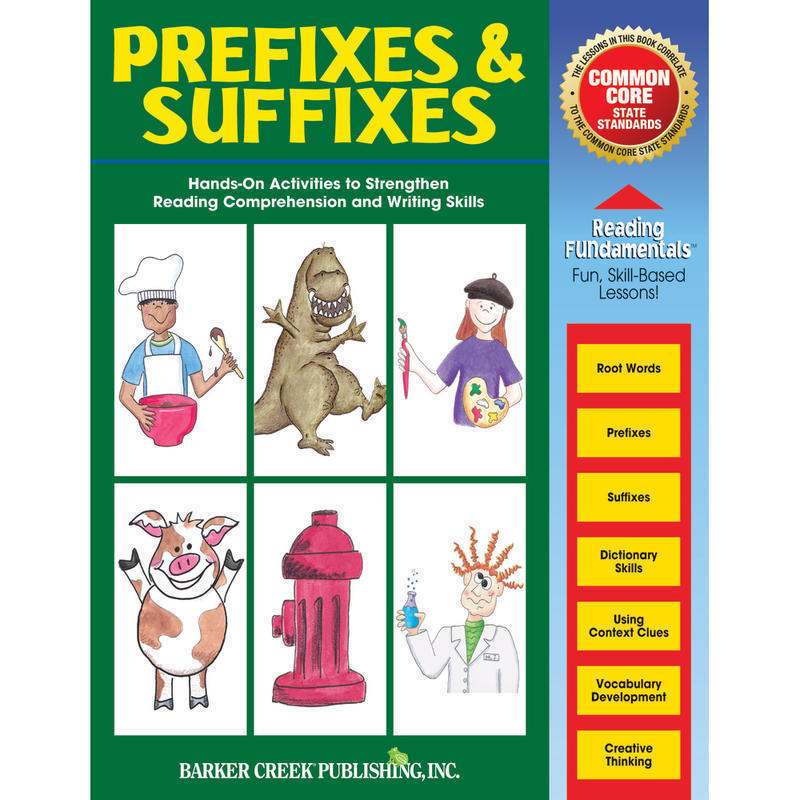 Barker Creek Grammar Activity Book, Prefixes/Suffixes, Grades 1 To College MPN:LL1606