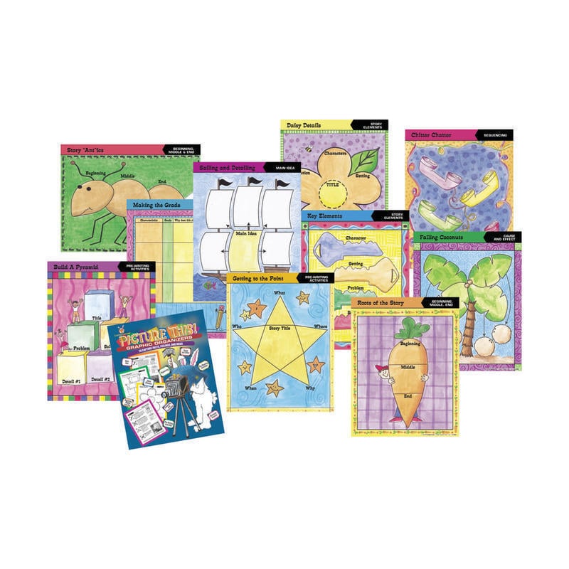 Barker Creek Graphic Organizer Classroom Set, Grades K-9, Multicolor, Pack Of 21 MPN:LL3521
