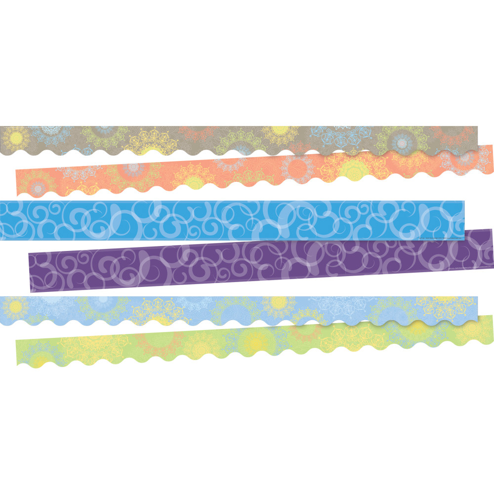 Barker Creek Double-Sided Border Strips, Calming Colors, Set Of 38 Strips MPN:4036