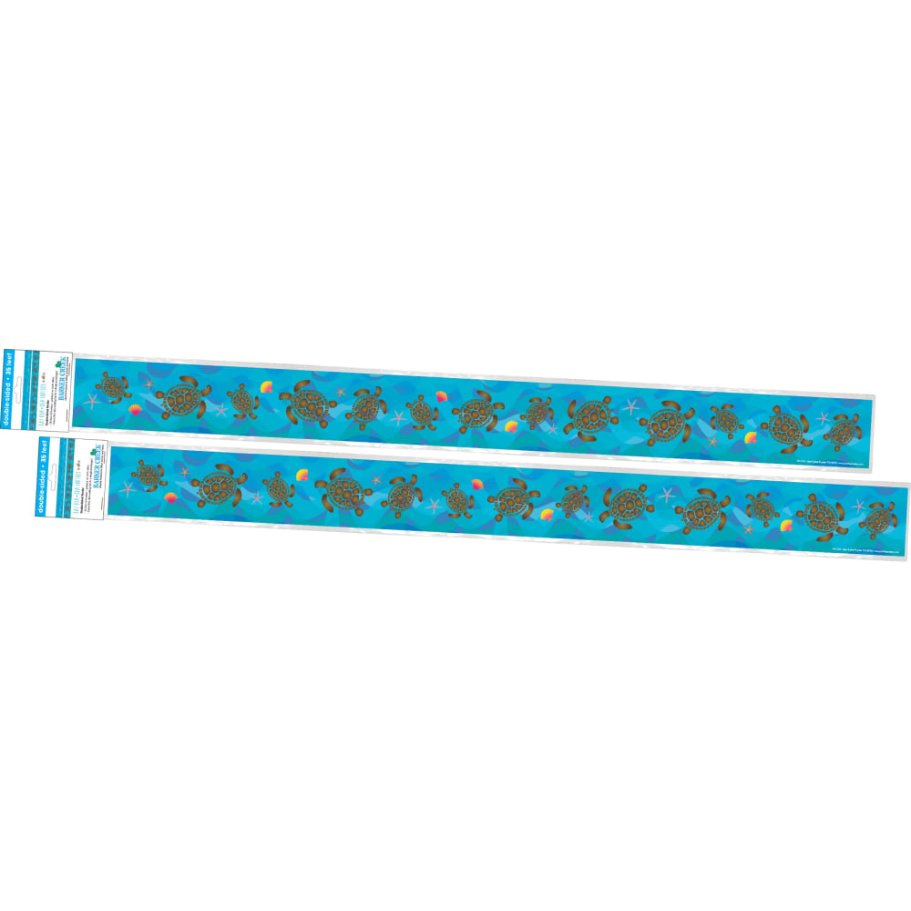 Barker Creek Double-Sided Straight-Edge Border Strips, Kai Ola Sea Turtles, 3in x 35in, Set Of 24 Strips MPN:4306
