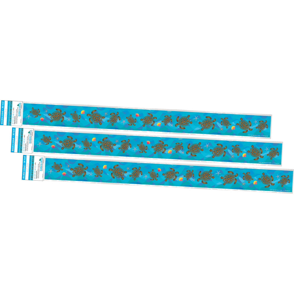 Barker Creek Double-Sided Straight-Edge Border Strips, Kai Ola Sea Turtles, 3in x 35in, Set Of 36 Strips MPN:4307