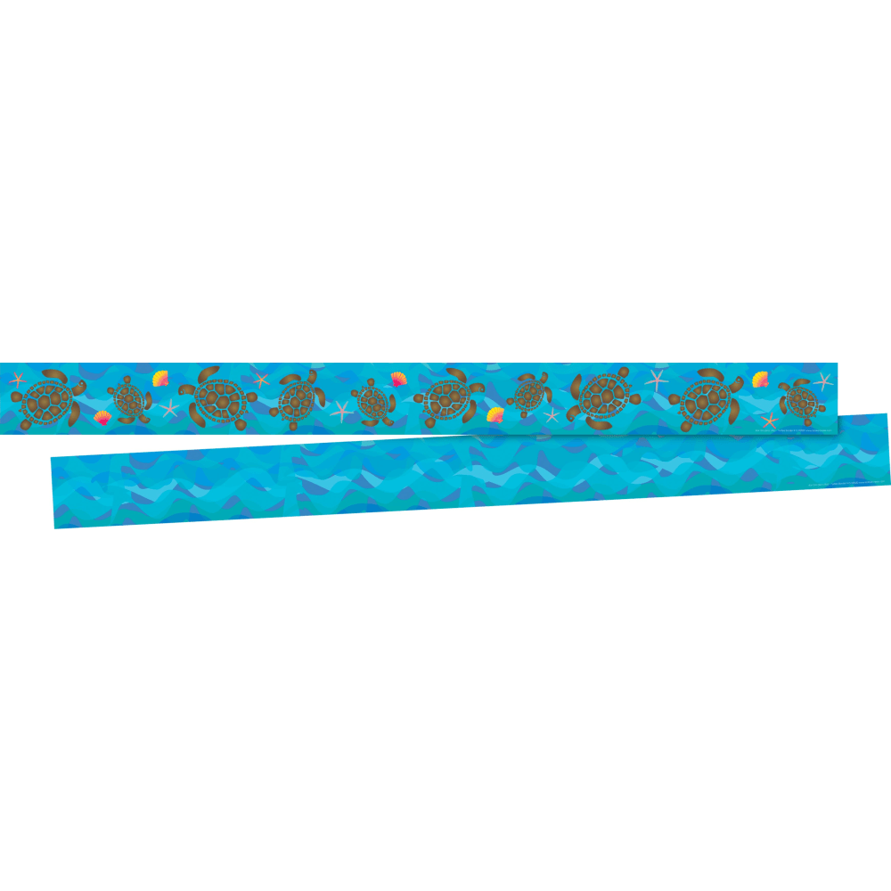 Barker Creek Double-Sided Straight-Edge Border Strips, Kai Ola Sea Turtles, 3in x 35in, Set Of 12 Strips MPN:915