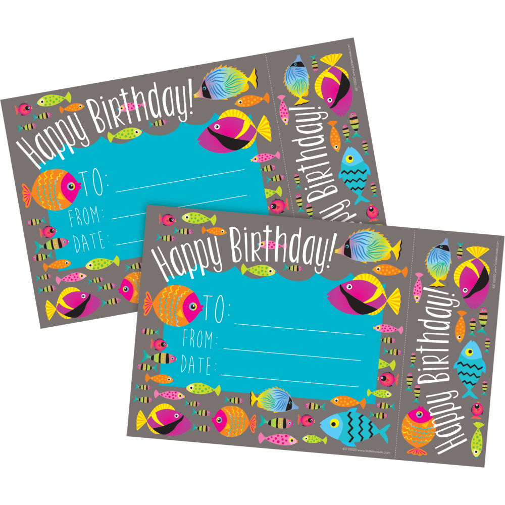 Barker Creek Kai Ola Awards & Bookmarks, Happy Birthday, 8-1/2in x 5-1/2in, Set Of 60 MPN:4156