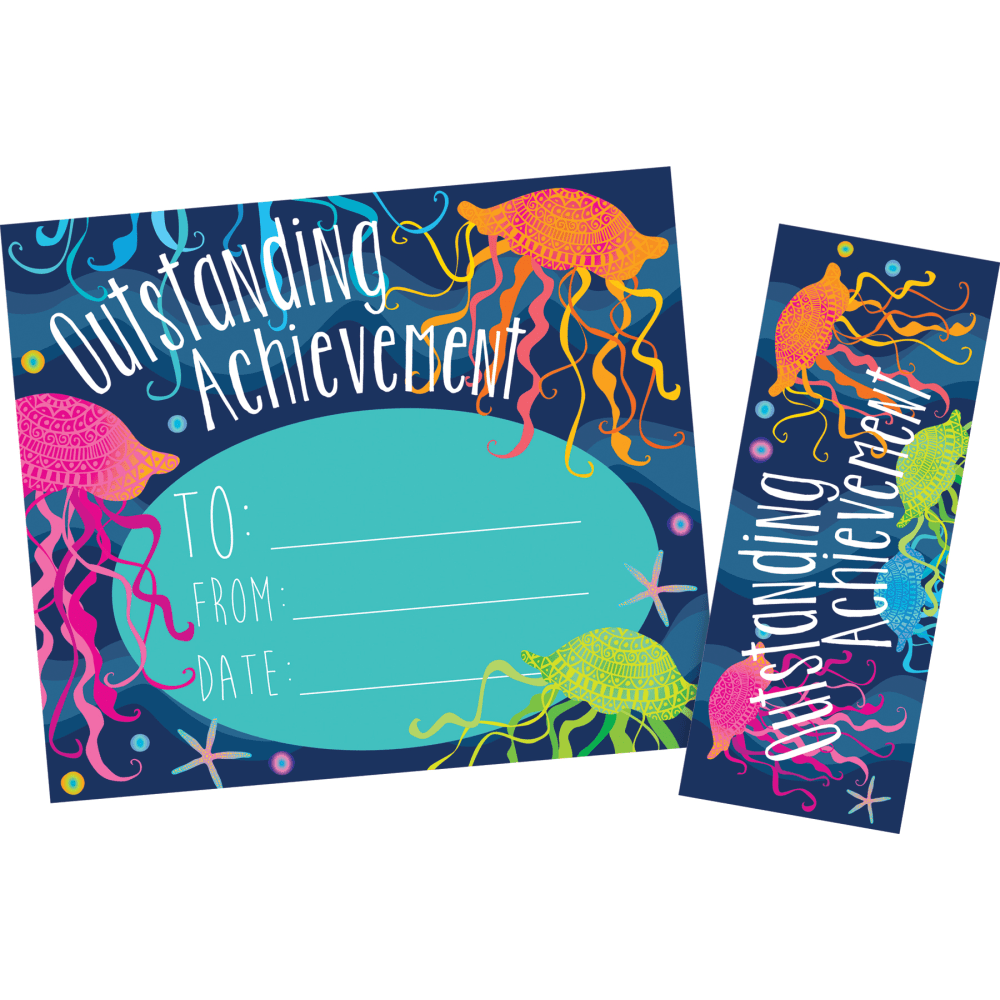 Barker Creek Kai Ola Awards & Bookmarks Set, Outstanding Achievement, 8-1/2in x 5-1/2in, Set Of 30 MPN:439
