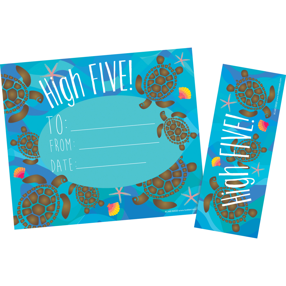 Barker Creek Kai Ola Awards & Bookmarks Set, High Five, 8-1/2in x 5-1/2in, Set Of 30 MPN:440