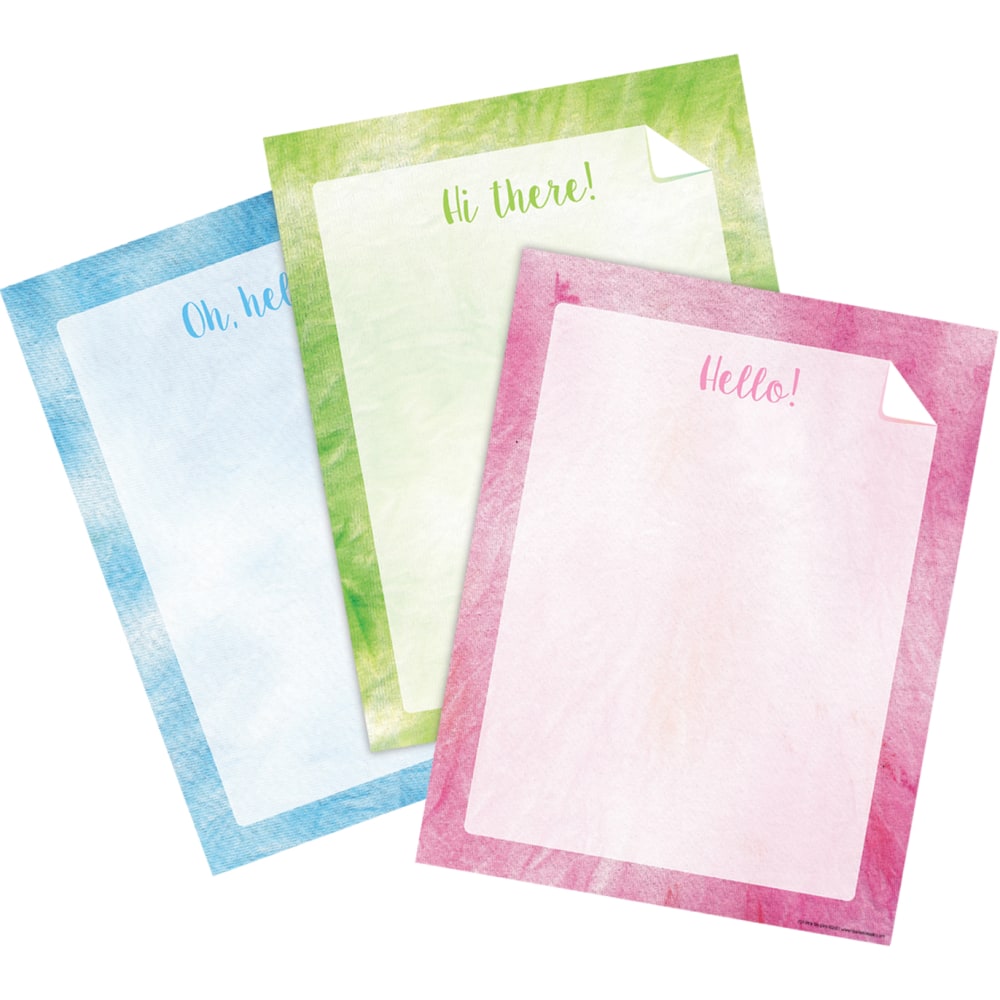 Barker Creek Designer Computer Paper, Multi-design, Blue, Lime and Pink Tie-Dye, 8.5in x 11in, Set of 150 sheets MPN:4328