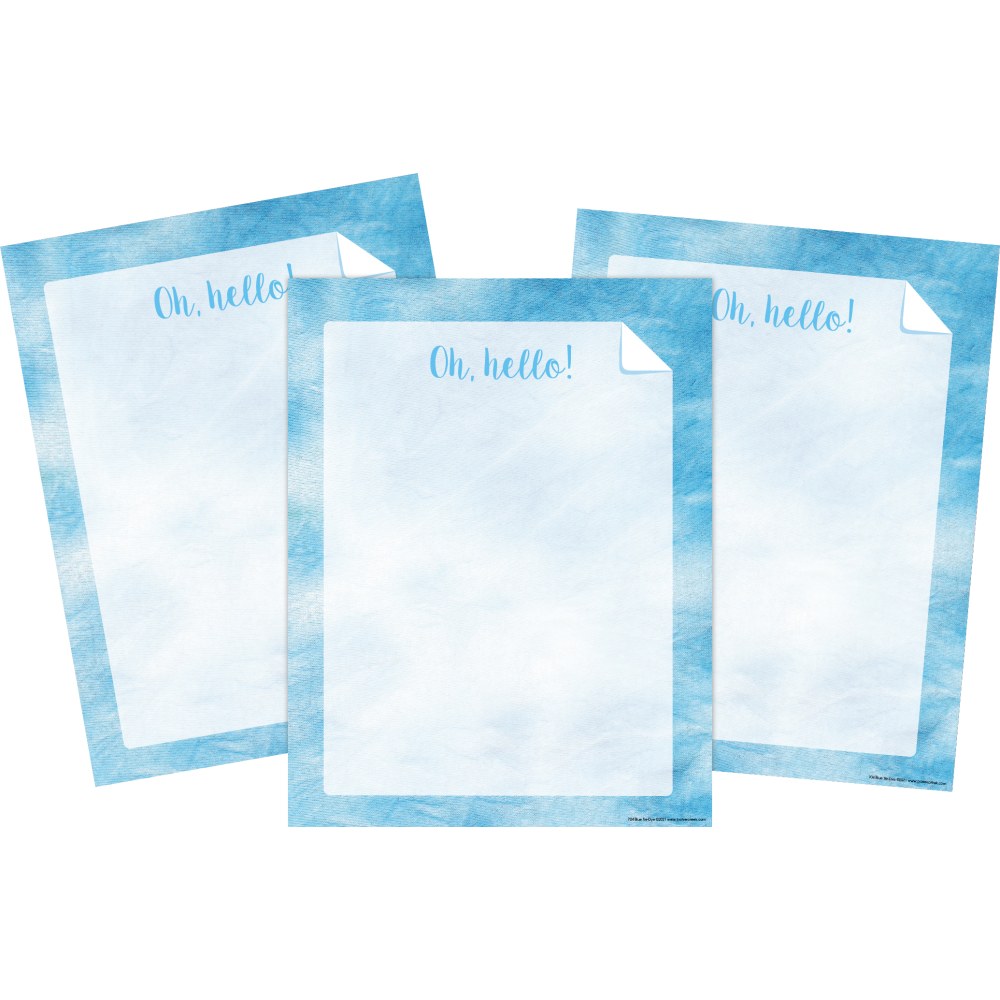 Barker Creek Designer Computer Paper, 8-1/2in x 11in, Blue Tie-Dye, 50 Sheets Per Pack, Case Of 3 Packs MPN:4341