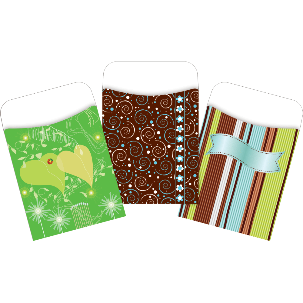 Barker Creek Peel & Stick Library Pockets, 3-1/2in x 5-1/8in, Earth Day, Set Of 90 Pockets MPN:4073