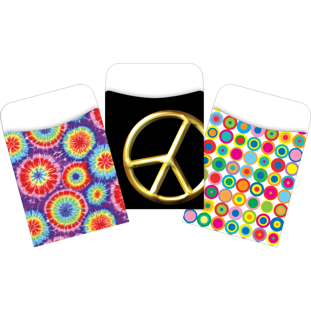 Barker Creek Peel & Stick Library Pockets, 3-1/2in x 5-1/8in, In the Groove, Set Of 90 Pockets MPN:4077