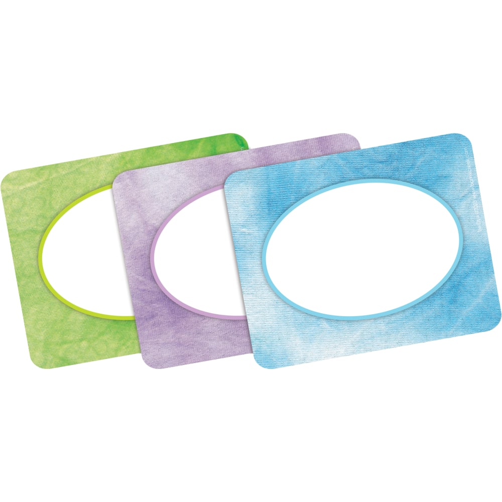 Barker Creek Self-Adhesive Name Tags, 2-3/4 x 3-1/2in, Tie-Dye, Pack Of 45 Name Tags MPN:1558