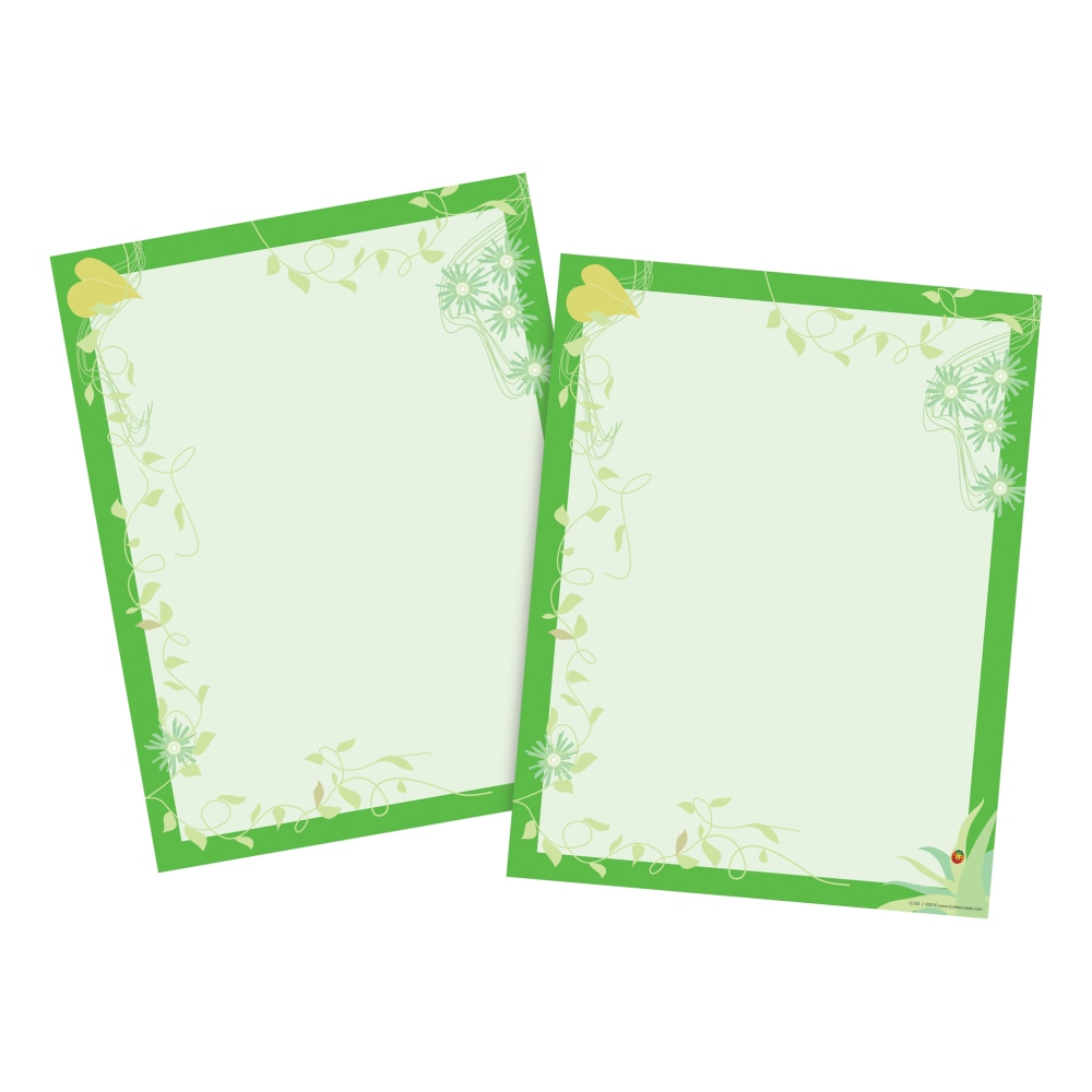 Barker Creek Computer Paper, Letter Paper Size, 60 Lb, Go Green, 100 Sheets MPN:BC3613