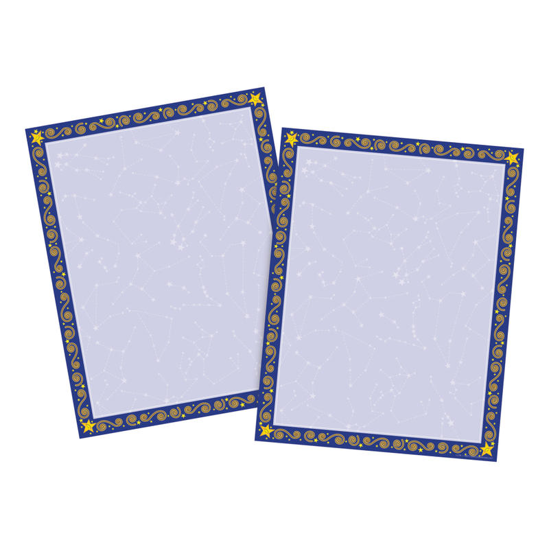 Barker Creek Computer Paper, Letter Paper Size, 60 Lb, Reach For The Stars, 100 Sheets MPN:BC3621
