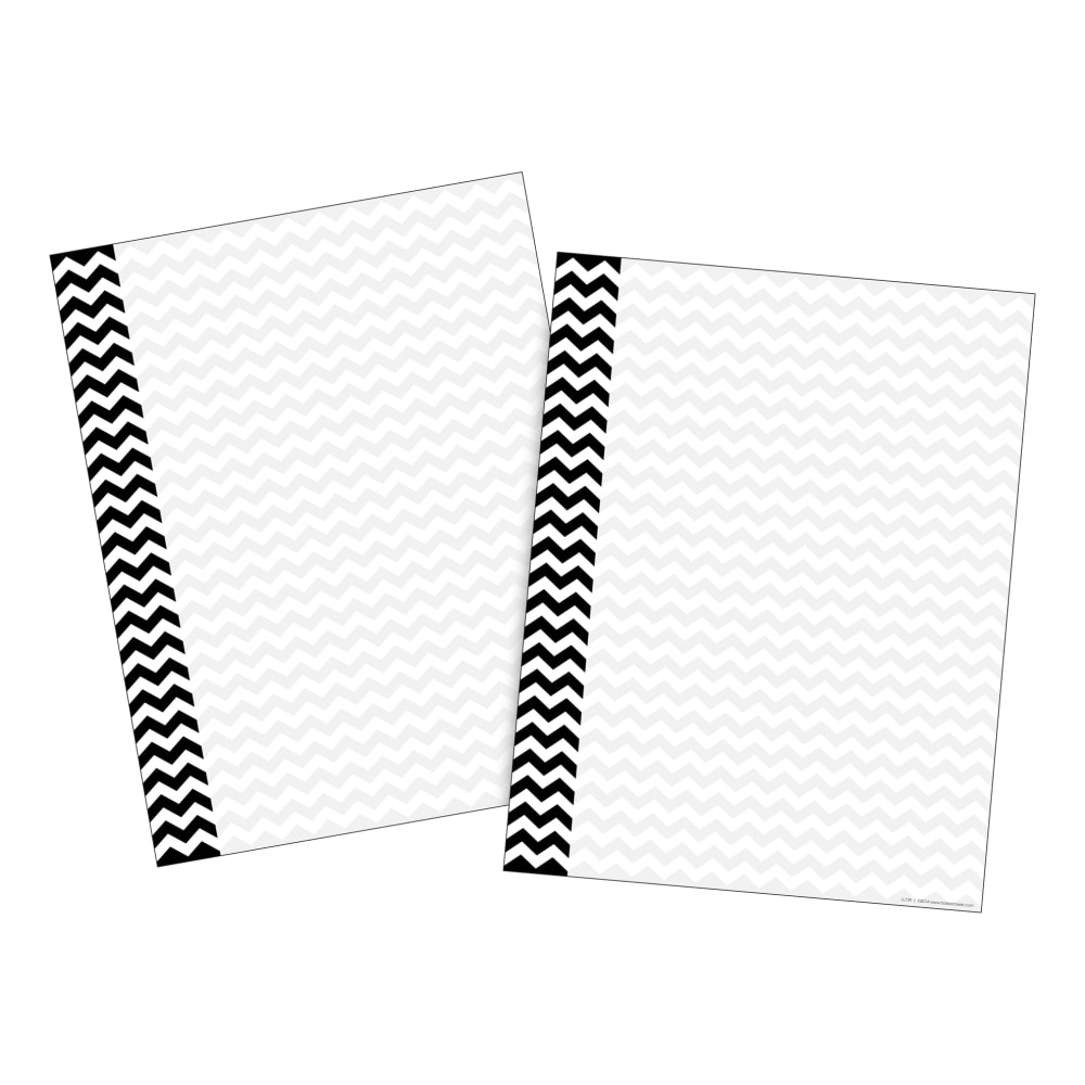 Barker Creek Computer Paper, Letter Paper Size, 60 Lb, Black Chevron, 100 Sheets MPN:BC3622