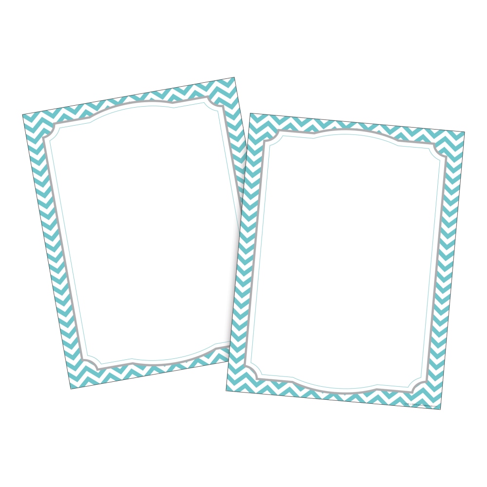 Barker Creek Computer Paper, Letter Paper Size, 60 Lb, Turquoise Chevron, 100 Sheets MPN:BC3623