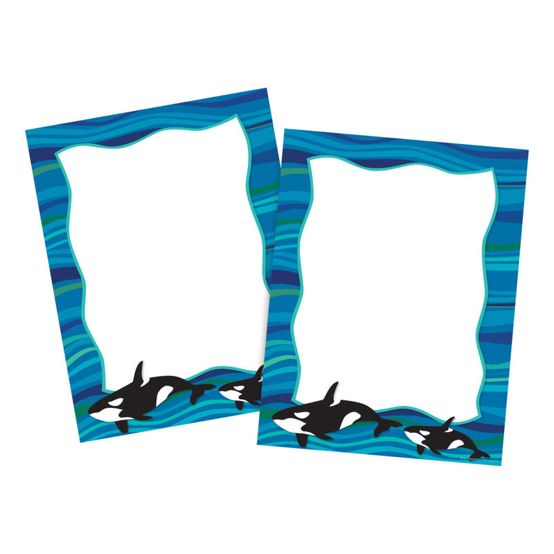 Barker Creek Computer Paper, Letter Paper Size, 60 Lb, Sea & Sky Whales, 100 Sheets MPN:BC3883