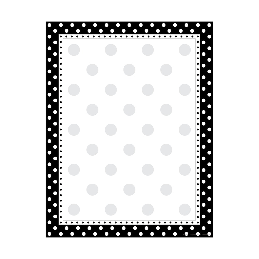 Barker Creek Computer Paper, 8 1/2in x 11in, Black-And-White Dot, Pack Of 50 Sheets MPN:LL717