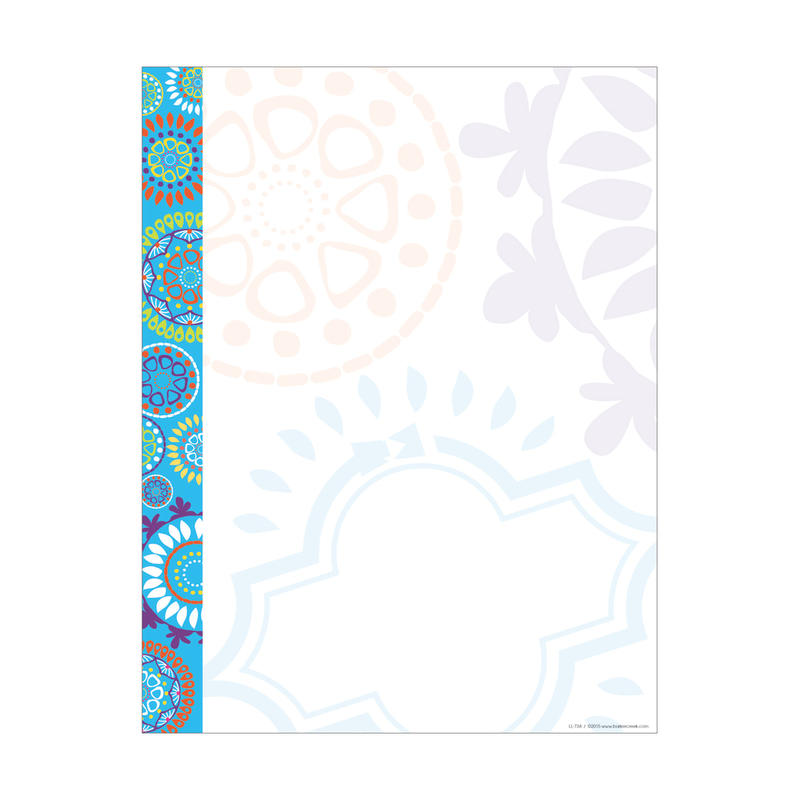 Barker Creek Computer Paper, 8 1/2in x 11in, Moroccan, Pack Of 50 Sheets MPN:LL734