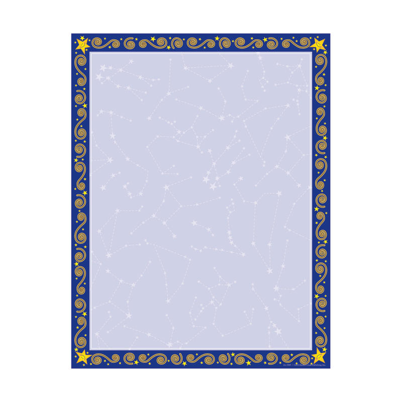 Barker Creek Computer Paper, 8 1/2in x 11in, Reach For The Stars, Pack Of 50 Sheets MPN:LL738