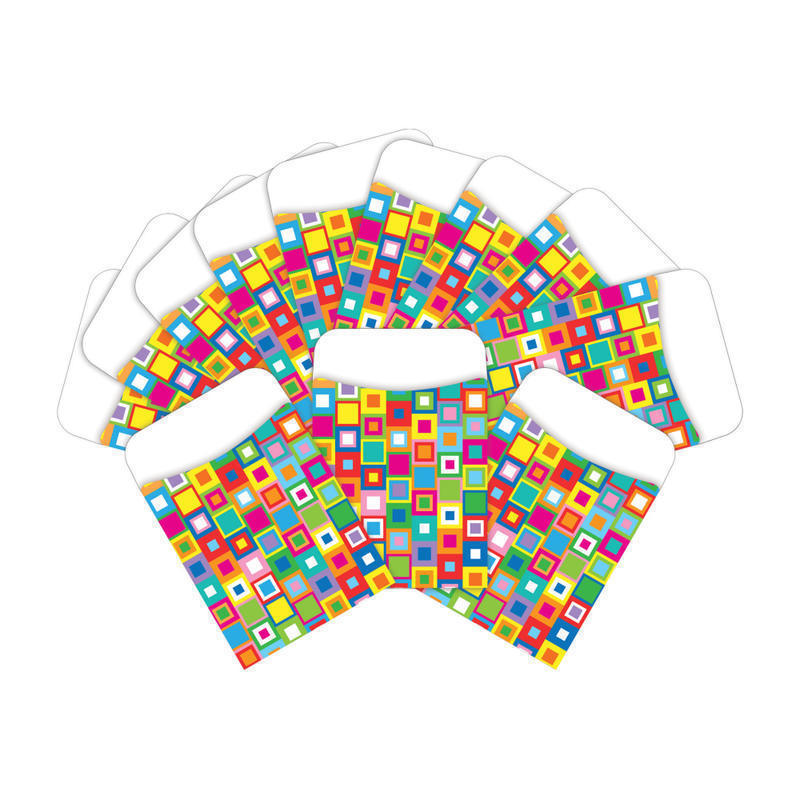 Barker Creek Peel & Stick Library Pockets, 3in x 5in, What a Square, Pack Of 60 Pockets MPN:BC3828