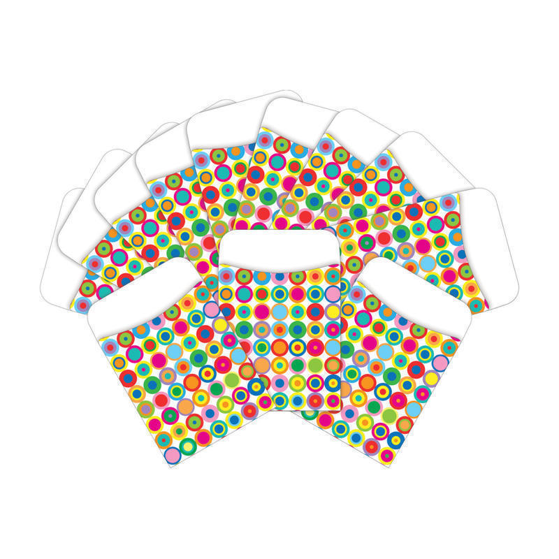 Barker Creek Peel & Stick Library Pockets, 3in x 5in, Disco Dot, Pack Of 60 Pockets MPN:BC3829